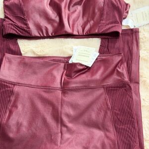 Fabletics Women's Crop Top in Deep Burgundy
